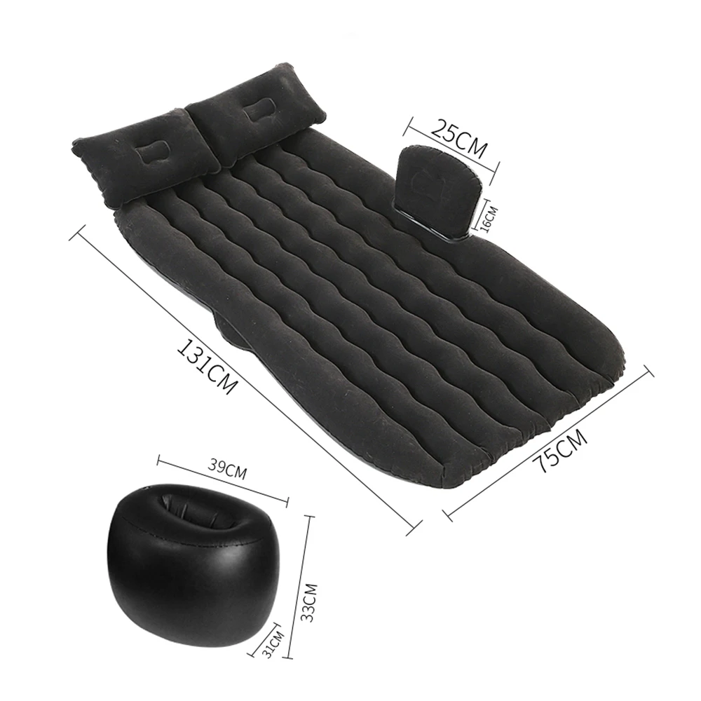 

Car inflatable Multifunctional travel bed 820*1350(mm) mattress PVC+ Pump with Two Air Pillows