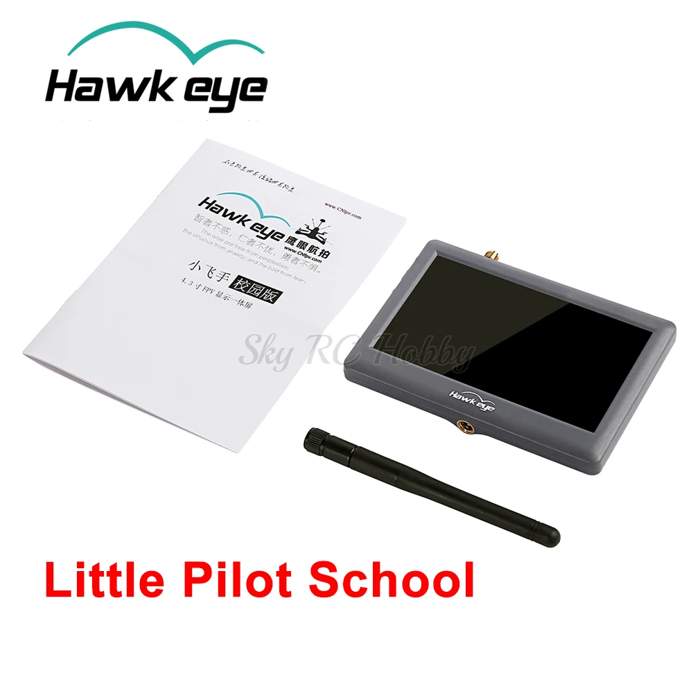 Hawkeye Little Pilot School FPV Monitor 4 3 дюймов 5 8G 48CH HD монитор Aerial дисплей экран Встроенный