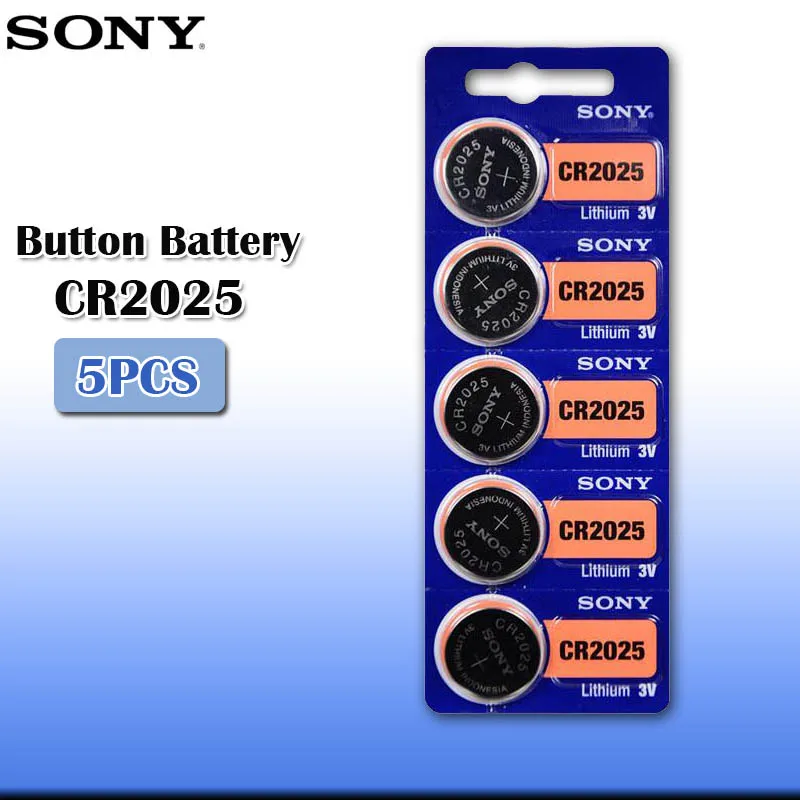 5 шт./лот sony CR2025 3 в оригинальная литиевая батарея для часов с пультом дистанционного управления калькулятор CR2025 2025 кнопочные батарейки для монет