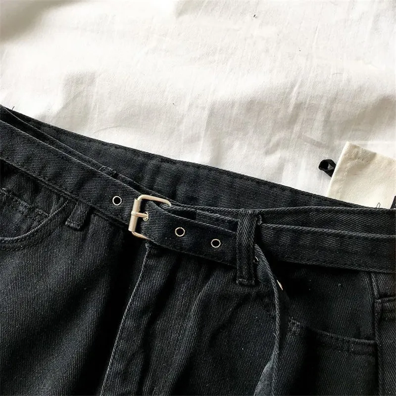 

Women's high waist jeans spring new large size seven points women's jeans loose was thin Harlan jeans women's overalls