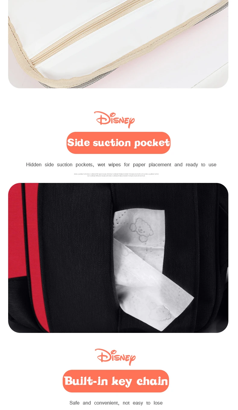 Сумка для мам disney с usb-нагревателем, сумка для детских подгузников с мокрой сумкой, сумка для детских подгузников, сумка для коляски с Микки Маусом, рюкзак для ухода за ребенком