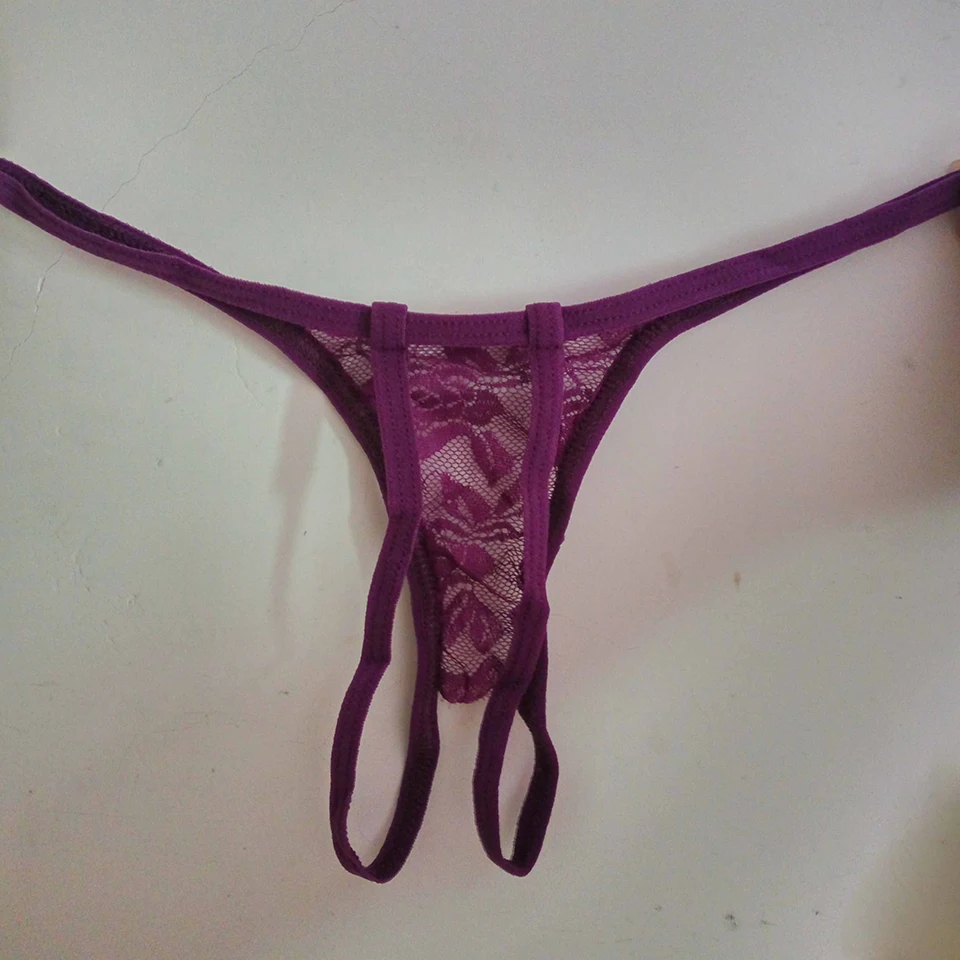 Women Sexy Lingerie Low Rise Lace Floral G String Thongs T Back Panties Mesh Thong Hollow Out Underwear