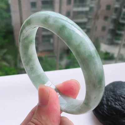 

Zheru ювелирные изделия натуральный бирманский нефрит 54-64 мм светло-зеленый браслет элегантные принцессы ювелирные изделия лучший подарок