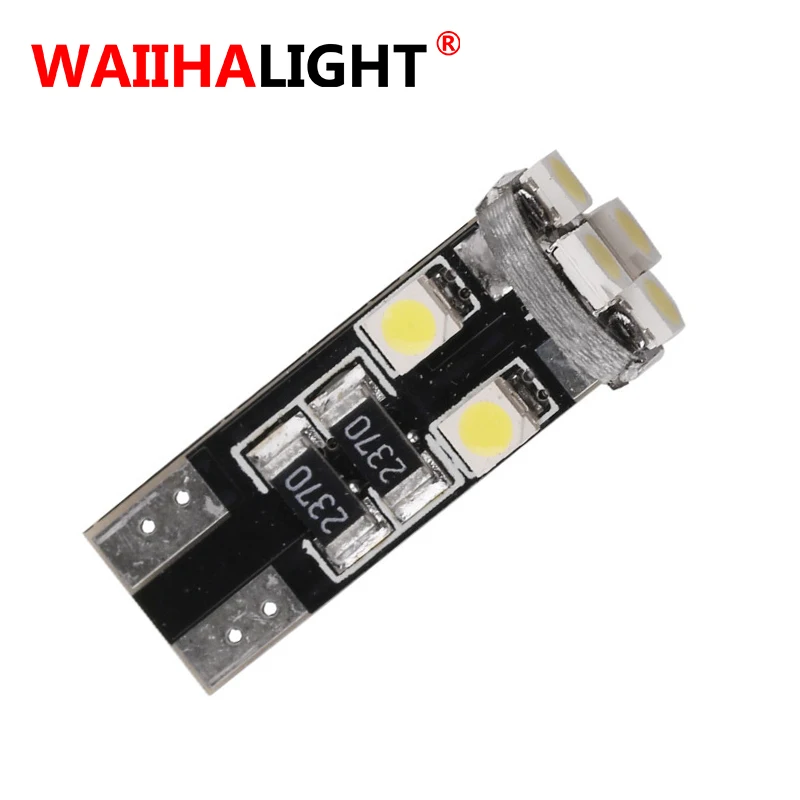 

1x T10 W5W 194 168 LED Lights CANBUS NO Error Car 8SMD Auto Side Wedge Light Interior Instrument Dome Lamp 12V Warm White Blue