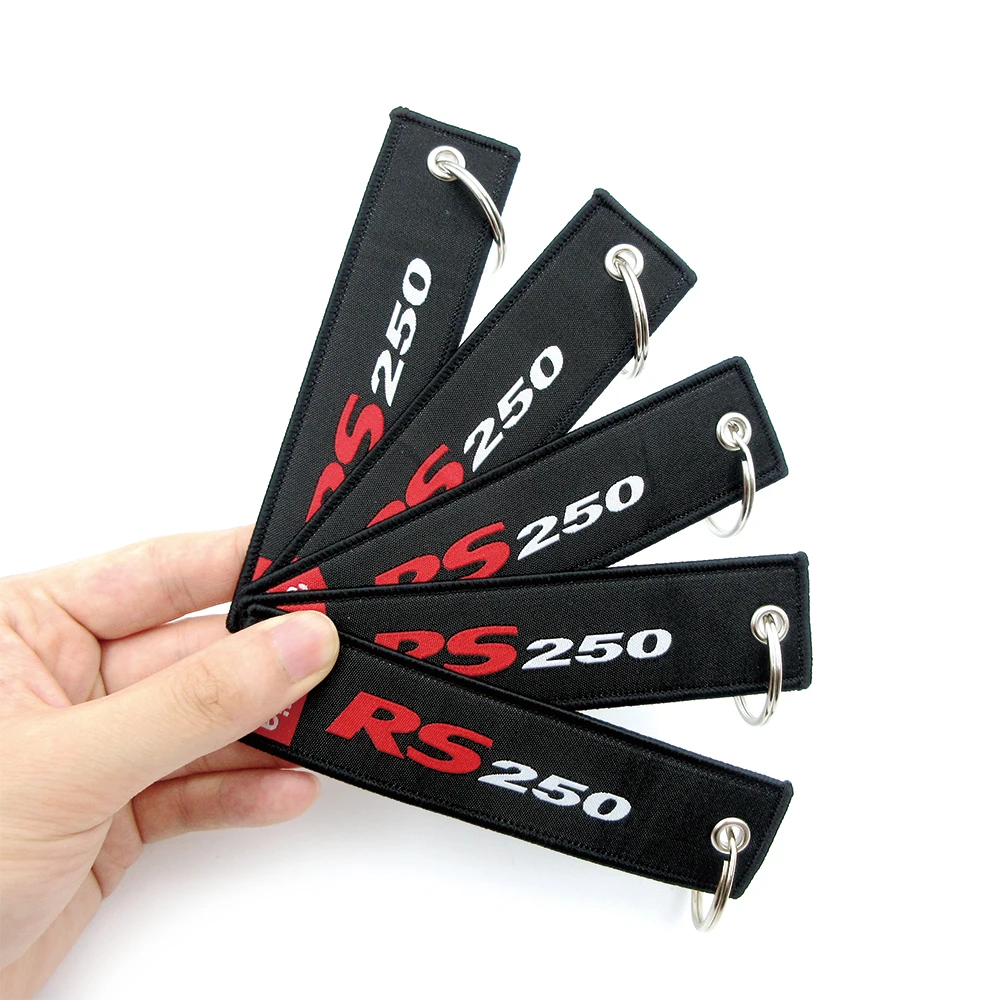 

For Aprilia Racing RS250 RS 250 New Motorcycle Embroidered Keyring Embroidery Key Holder Chain Collection KeyChain Accessories