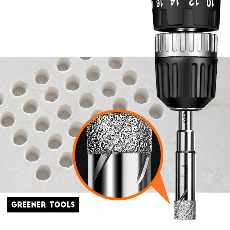 

T8NA Diamond Drill Bits Hollow Core Drilling Tools Set Drilling Machines Making Holes on Ceramic Glass Porcelain Tile Diamon