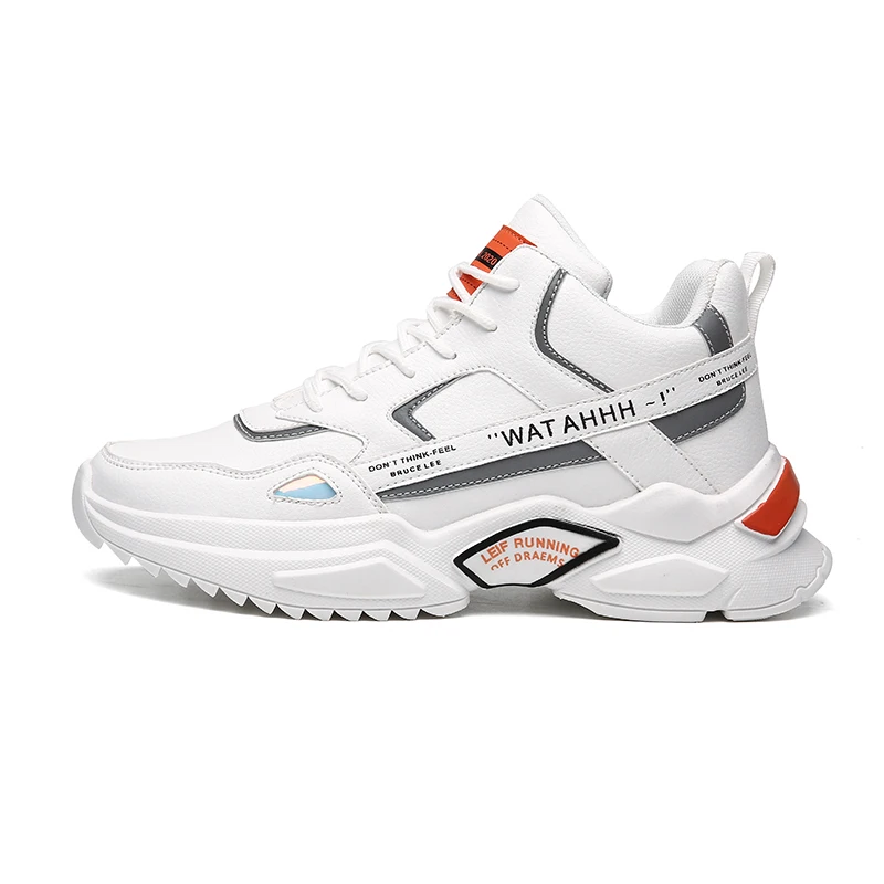 

2020 new round toe breathable sports shoes men's white sports shoes comfortable sports shoes sports shoes men