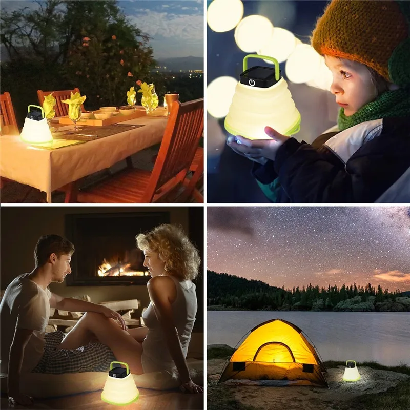 Портативный водонепроницаемый складной походный Солнечный фонарь светодиодный