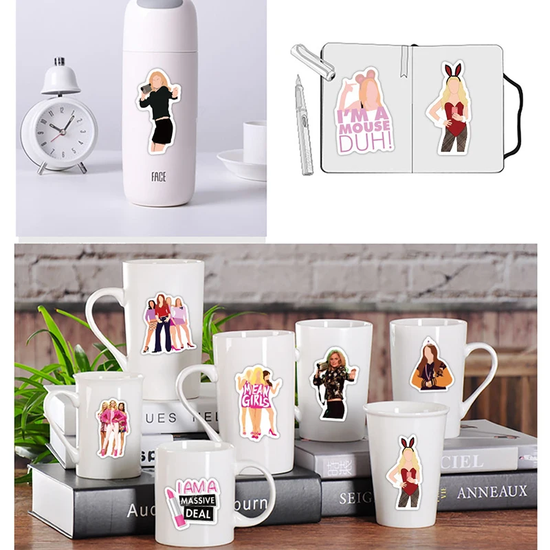 10/50 шт./компл. средние девушки мультфильм ТВ-шоу Смешанная комедия граффити