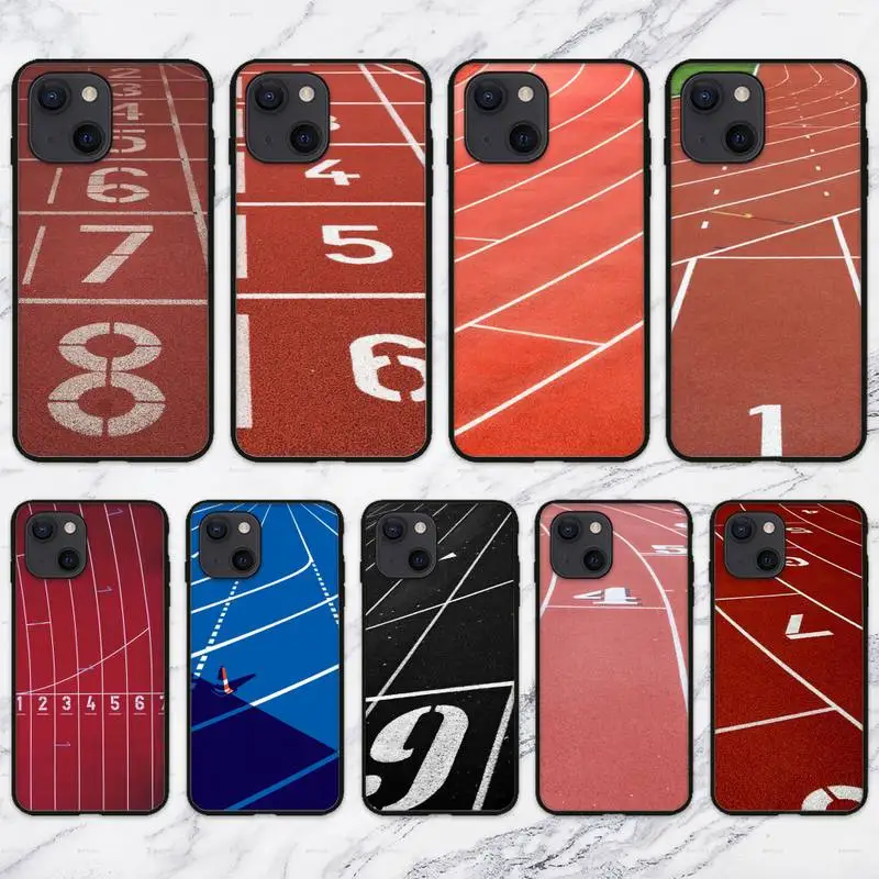 Чехол для телефона "Беговая дорожка дизайн легкоатлетической дорожки" для iPhone 11 12 Mini 13 Pro XS Max X 8 7 6s Plus 5 SE XR Shell on.