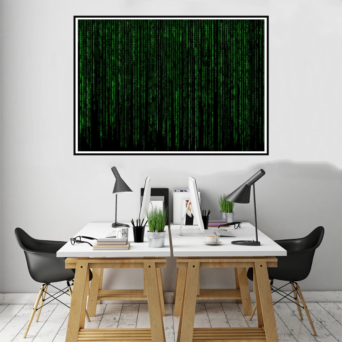 Карта мира сетевой плакат с кодами данных холст печать живопись настенное