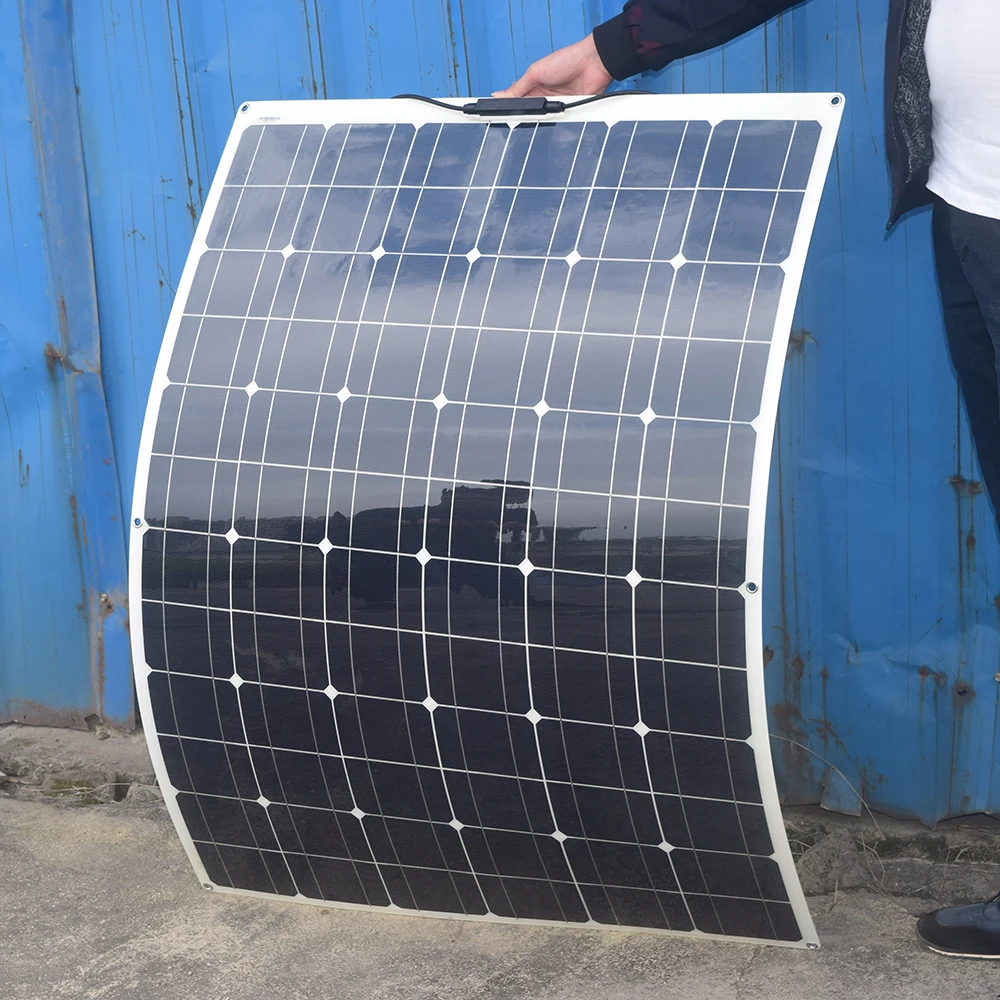 Солнечная панель батарея 12v 150 Вт 140 Гибкая солнечной батареи из