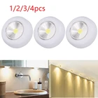 1-4 шт. светодиодный светильник для сна, энергосберегающая лампа для сенсорного экрана, самоклеящаяся Беспроводная гардеробная, на батарейках, для спальни, кухни, товары для дома