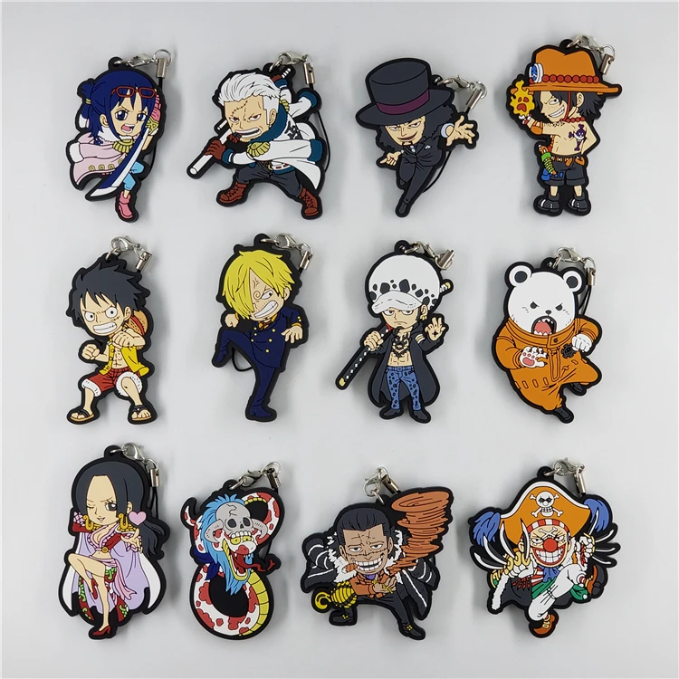 Цельный аниме брелок Обезьяна D. Luffy Sanji Boa Hancock Buggy Bepo Nico Robin Portgas D Ace резиновый |