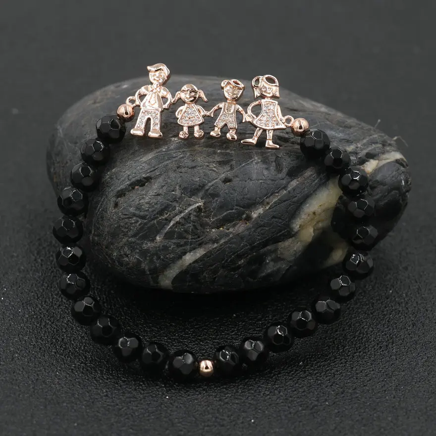 Браслеты Lucky из меди с микро цирконием для мальчиков и девочек женские браслеты