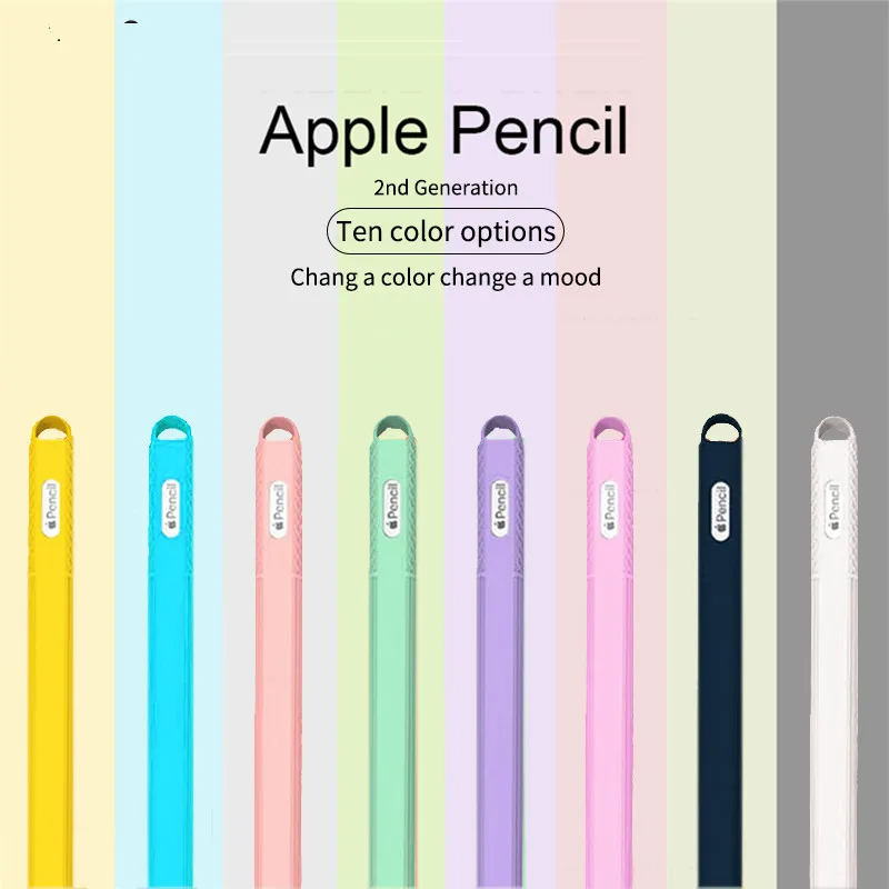 

for iPad Apples Pencil 2 Gen Soft Silicone Case Apple Pencil Case Pencil Leather iPad Touch Screen Pen Case iPad Accessories
