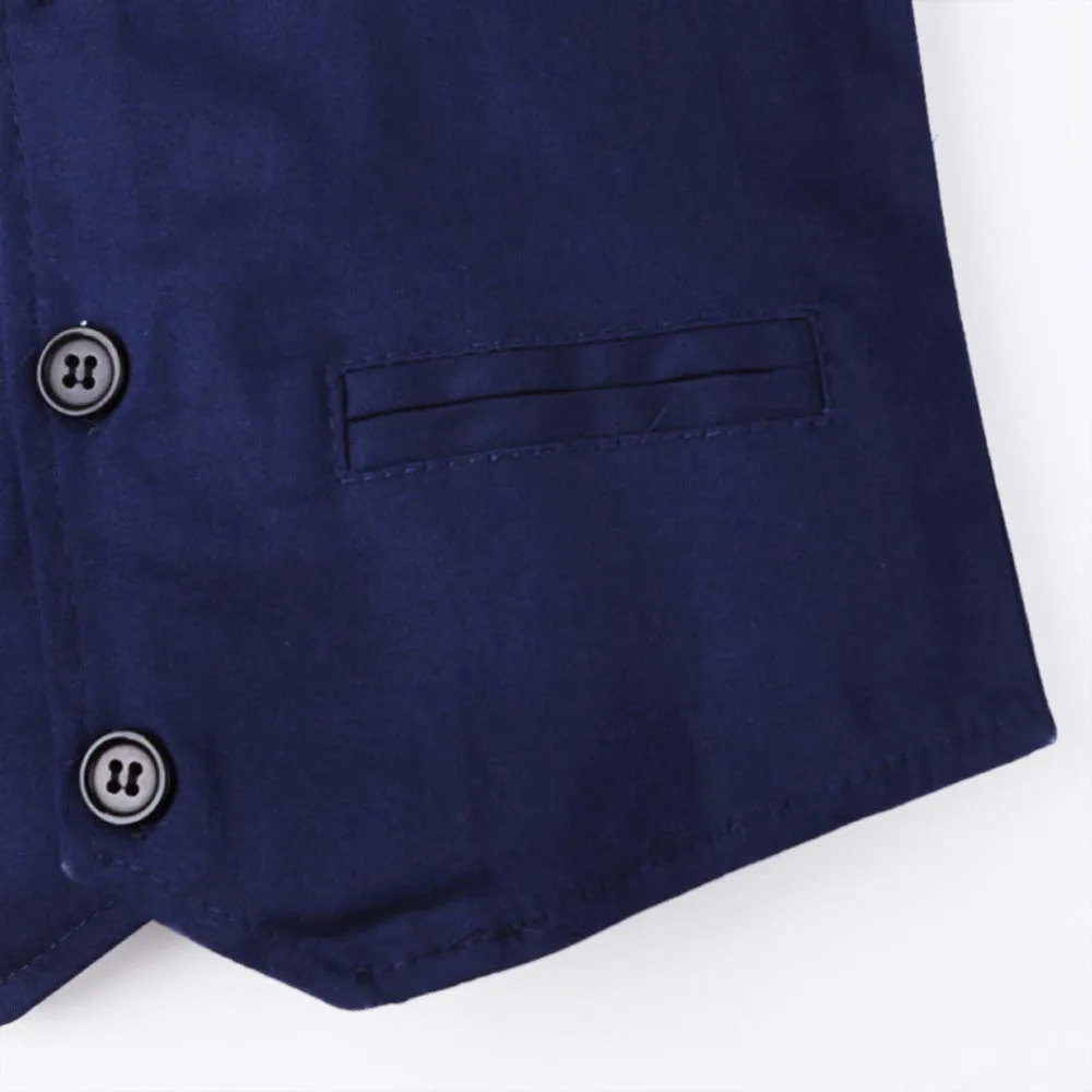 

Toddler Baby Boy's Cloth Gentleman Wedding Suits Shirts+Waistcoat+Long Pants+Tie Outfits Cloth 1Set Children Boy Clothes