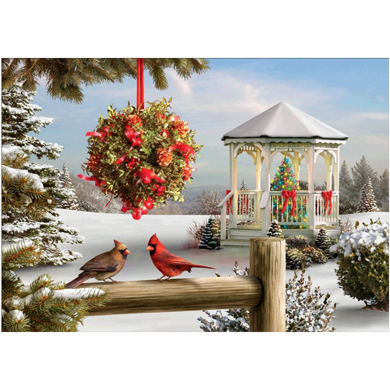 2019 алмазов картина snowscape в сельской местности алмазная вышивка точка крестиком