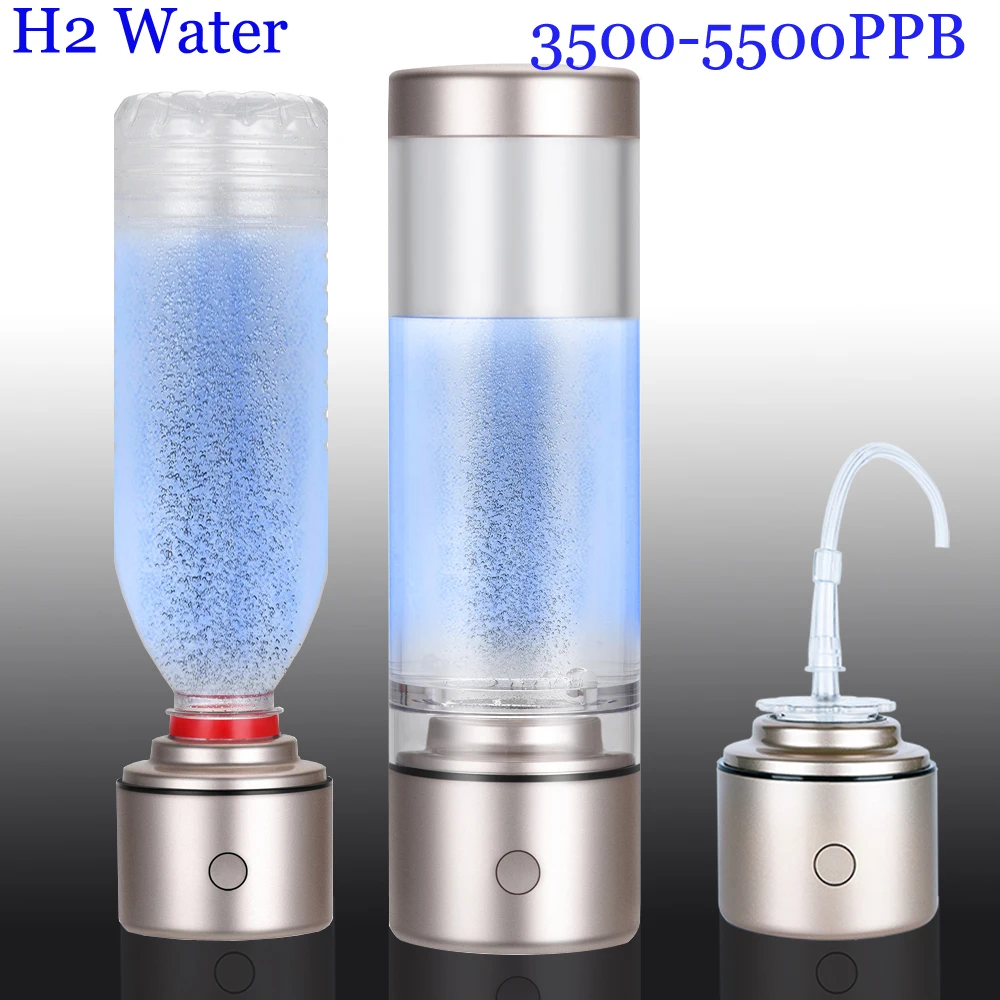 

Rechargeable Hydrogen Rich Water Generator Nano Cup SPE/PEM Electrolysis Ionizer Bottle 5000PPB H2 Ventilator Super Antioxidants