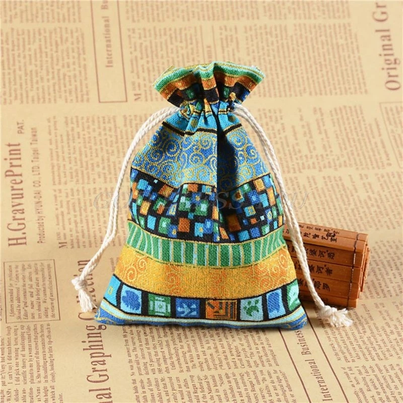 Миниатюрная сумочка в китайском стиле для настольных игр Хлопковая сумка