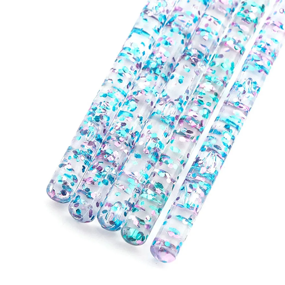 

5Pcs Nail Liner Brush Pen Nail Dotting Painting Drawing Carving Pen With Glitter Acrylic Nail Art Carved and Painted Nail Pen