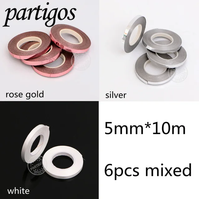 6pcs ribbons 100 шт. 10 дюймов латексные шары для макарунов, Цвет шарики для свадебного украшения день рождения украшения Дети globos babyshower деко - Цвет: 6pcs ribbons
