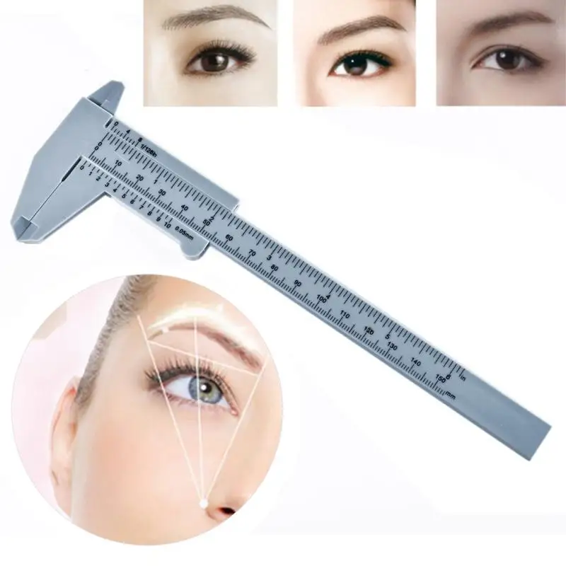 150MM Plastic Eyebrow Measuring Vernier Caliper Tattoo Eyebrow Ruler Tattoo Caliper Permanent Makeup Measurement Tools