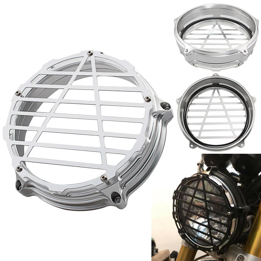 

Motorcycle Headlight Bezel Trim Ring Cover Guards w/ Protective Grille For BMW R nine T 2014–2019 Headlamp Modified accessories