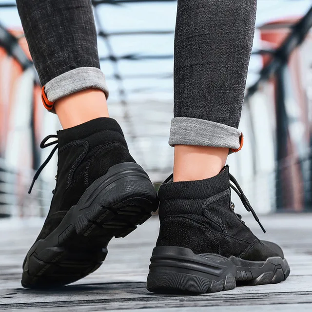 Лидер продаж мужские теплые зимние ботинки водонепроницаемые Мужская плюшевая