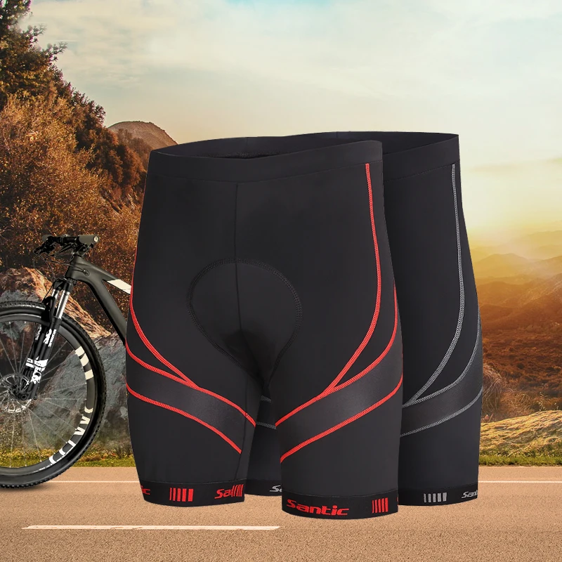 

Santic Cycling Shorts Coolmax 4D Padded Shockproof Gel MTB Bicycle Shorts Road Bike Tights Ropa Ciclismo