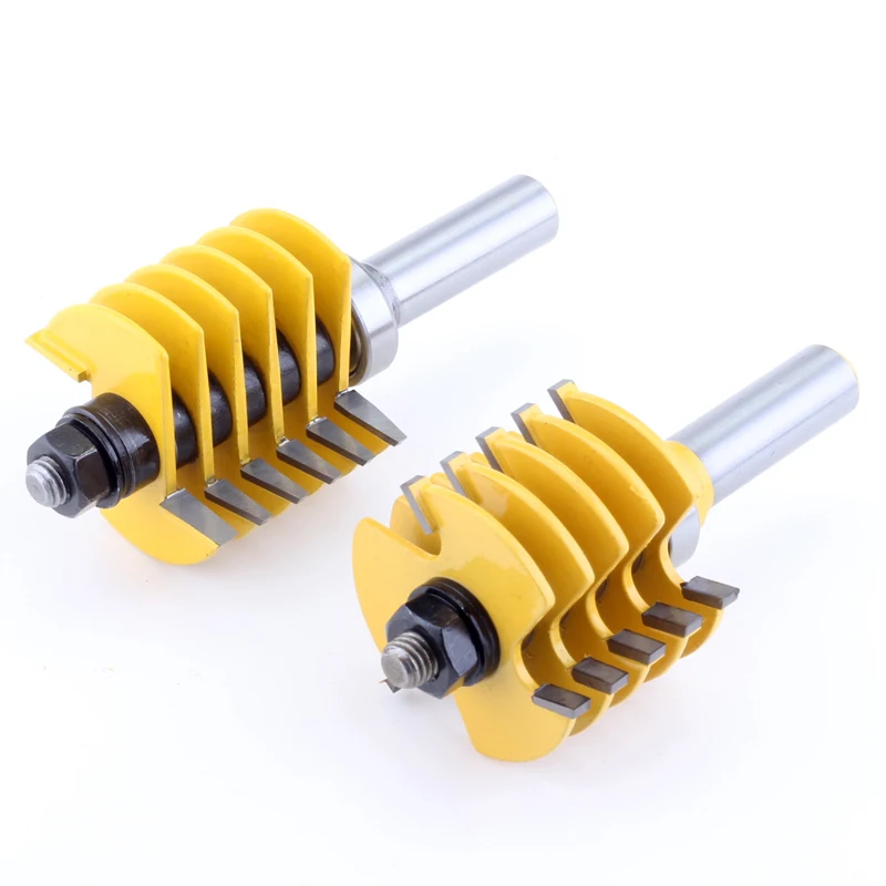 2Pc 1/2 Inch Shank Adjustable Box & Finger Joint Router Bit Set C3 Tipped Wood Cutting Tool Woodworking Bits | Инструменты
