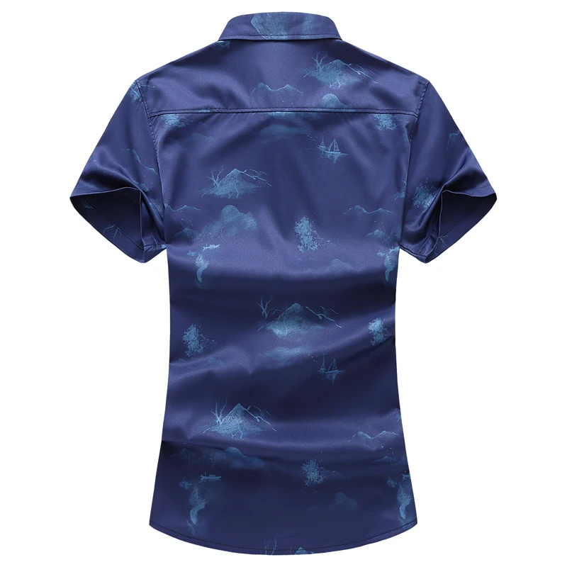 

Summer mens short-sleeved shirt large size 7xl flower shirt men Chinese style shirt fashion casual camisa masculina