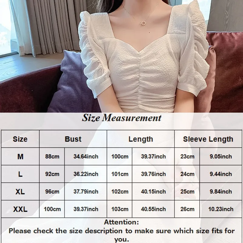 

Summer Dress Retro French Style Sweet Puff Sleeve Ruffle A-line Sundress Elegant Female Chiffon Prom Dress Ladies Clothing