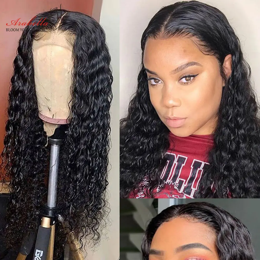 

Water Wave Wig Lace Front Wig Human Hair Wigs Pre Plucked With Baby Hair Remy Arabella T Part Lace Frontal Water Curly Wig