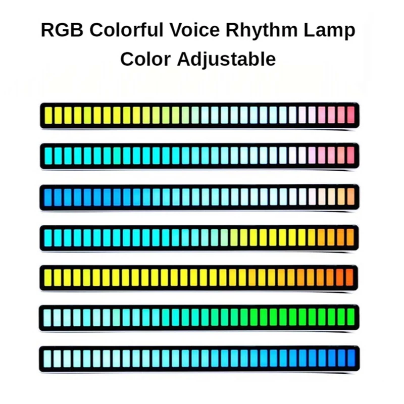

Car Sound Control Light RGB Voice-Activated Music Rhythm Ambient Light USB LED Colorful Car Home Decoration Lamp
