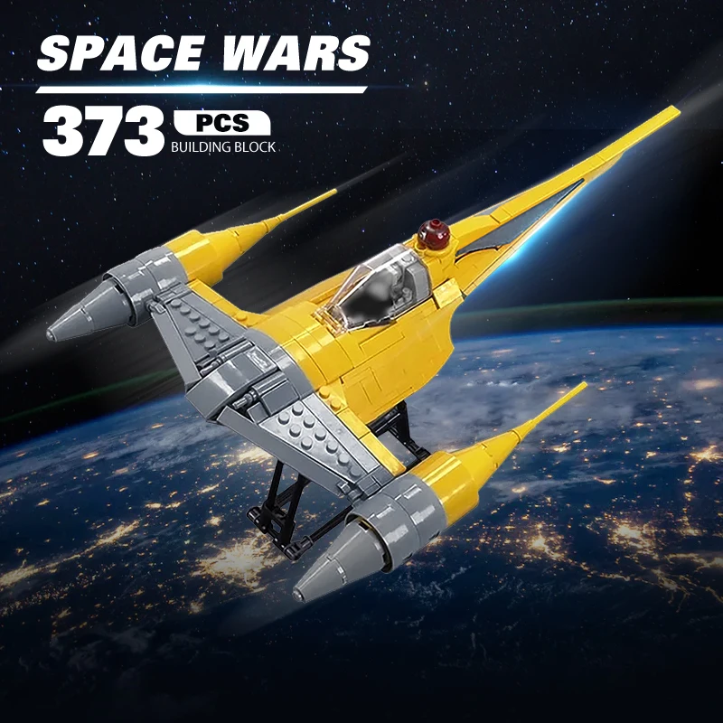 

Space Wars Movie creator expert Weapon Battle Spaceship Naboo N-1 Starfighters Building Blocks Aircraft Mini Model Kids Toys