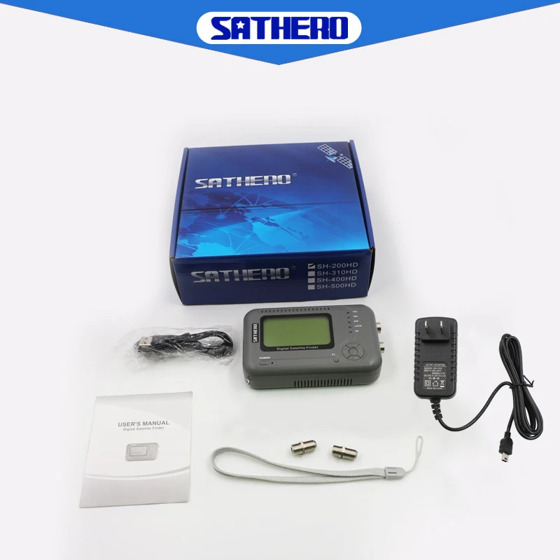 Sathero SH-200HD DVB-S2 finder спутниковый измеритель портативный высококачественный ТВ-сигнал HD satfinder bulit в емкости батареи