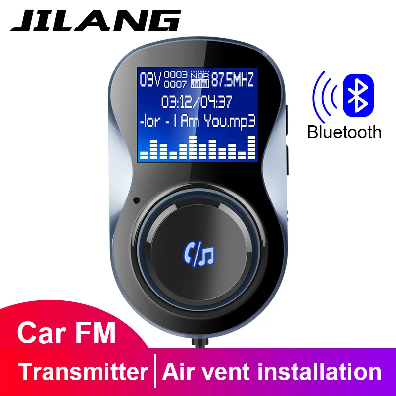 Jilang Bluetooth fm-передатчик аудио беспроводной автомобильный fm-модулятор Handsfree Bluetooth автомобильный комплект Автомобильный MP3-плеер с ЖК-дисплеем