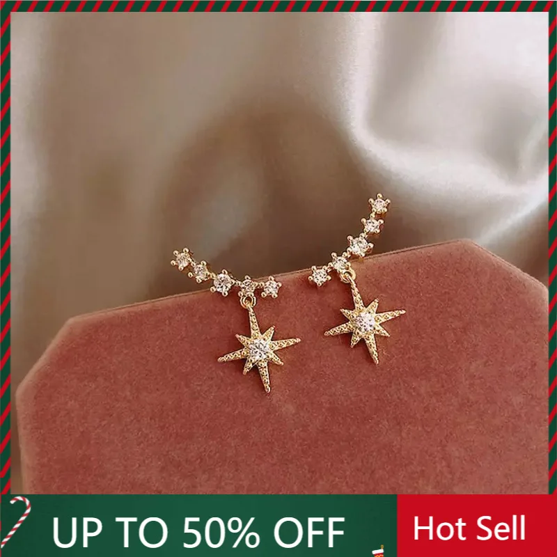

Новинка 2021 изысканные роскошные циркониевые снежинки женские серьги сексуальные ювелирные изделия Рождественский подарок необычные серь...