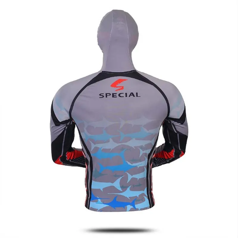 

5XL 2020 Summer Man Daiwa Fish Shirt Sunscreen Hooded Light heated shirt Ice Silk Quick-drying Long Sleeve Fishing Shirt
