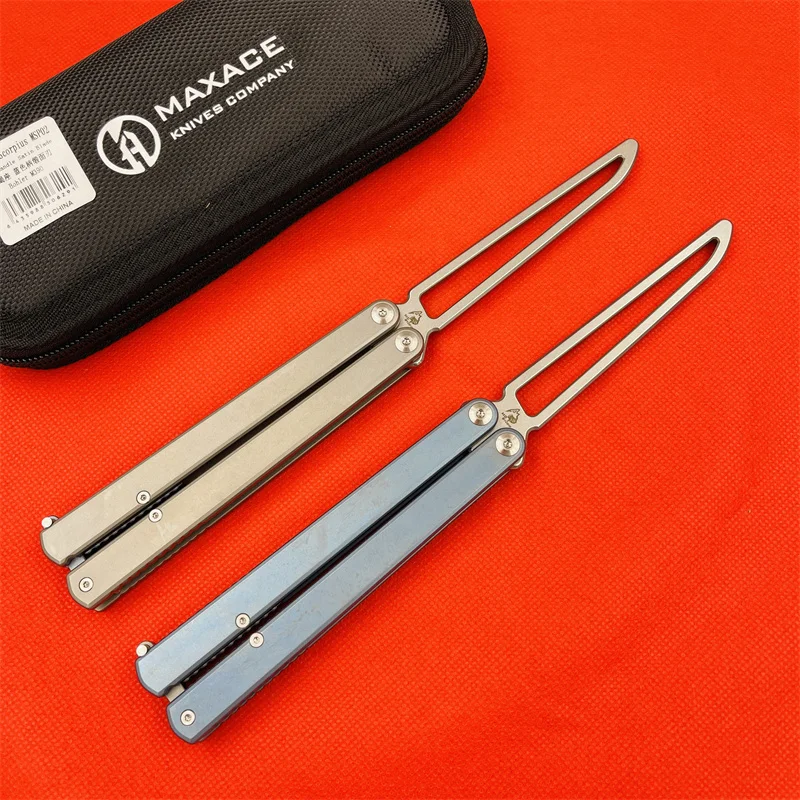 Ручка Maxace SCORPIUS M390 из титанового сплава ручка с бабочкой для тренировок