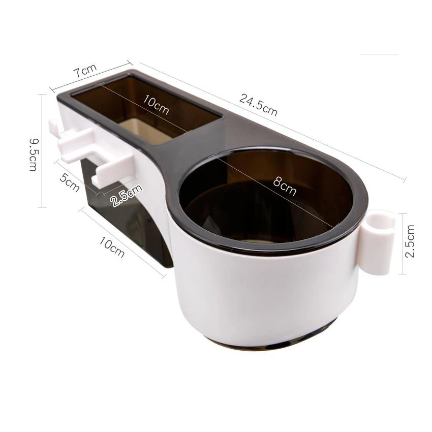 1pc household practical simple bathroom punch-free hair dryer bracket plastic wall-mounted razor comb storage shelf |