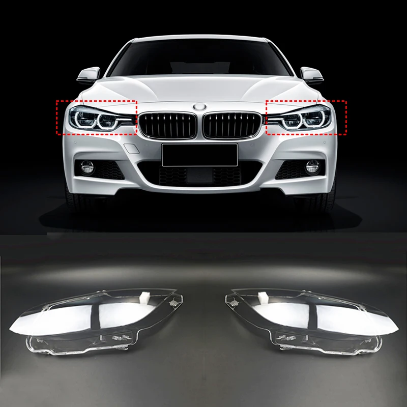 

Car Case For BMW 3 series E92 E93 2006-2009 M3 328i 335i 330i Lamp Hoods Car Front Headlight Glass Lamp Shell Light Caps Cover