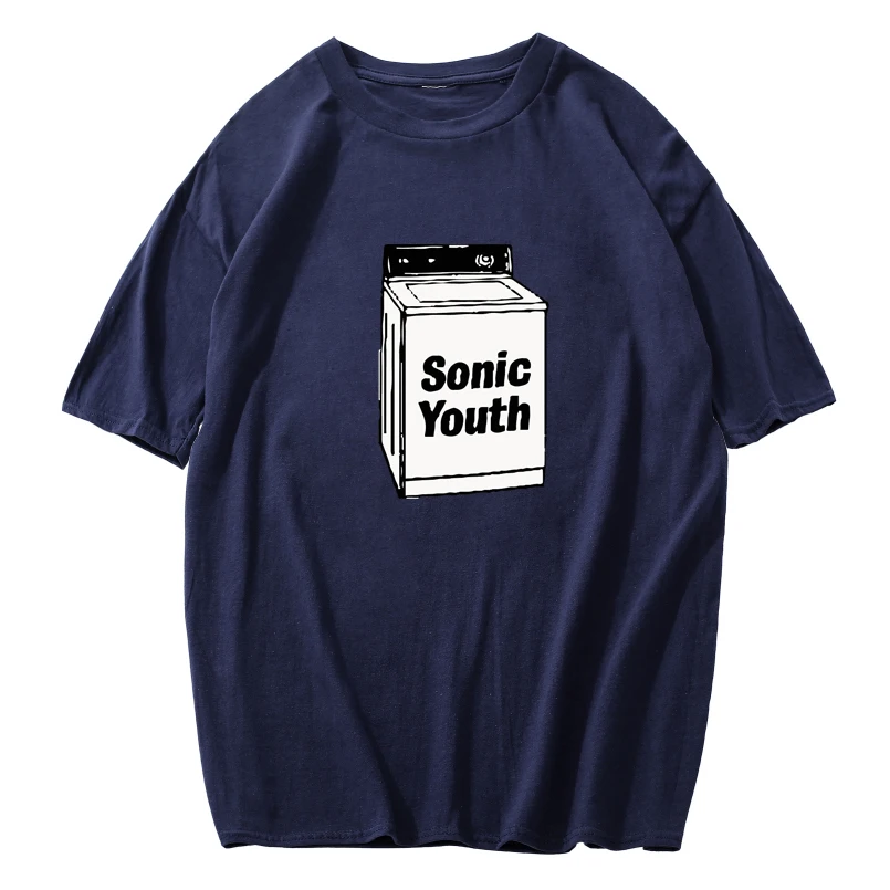 Мужские футболки sonic youth панк рок группа Повседневная футболка большого размера