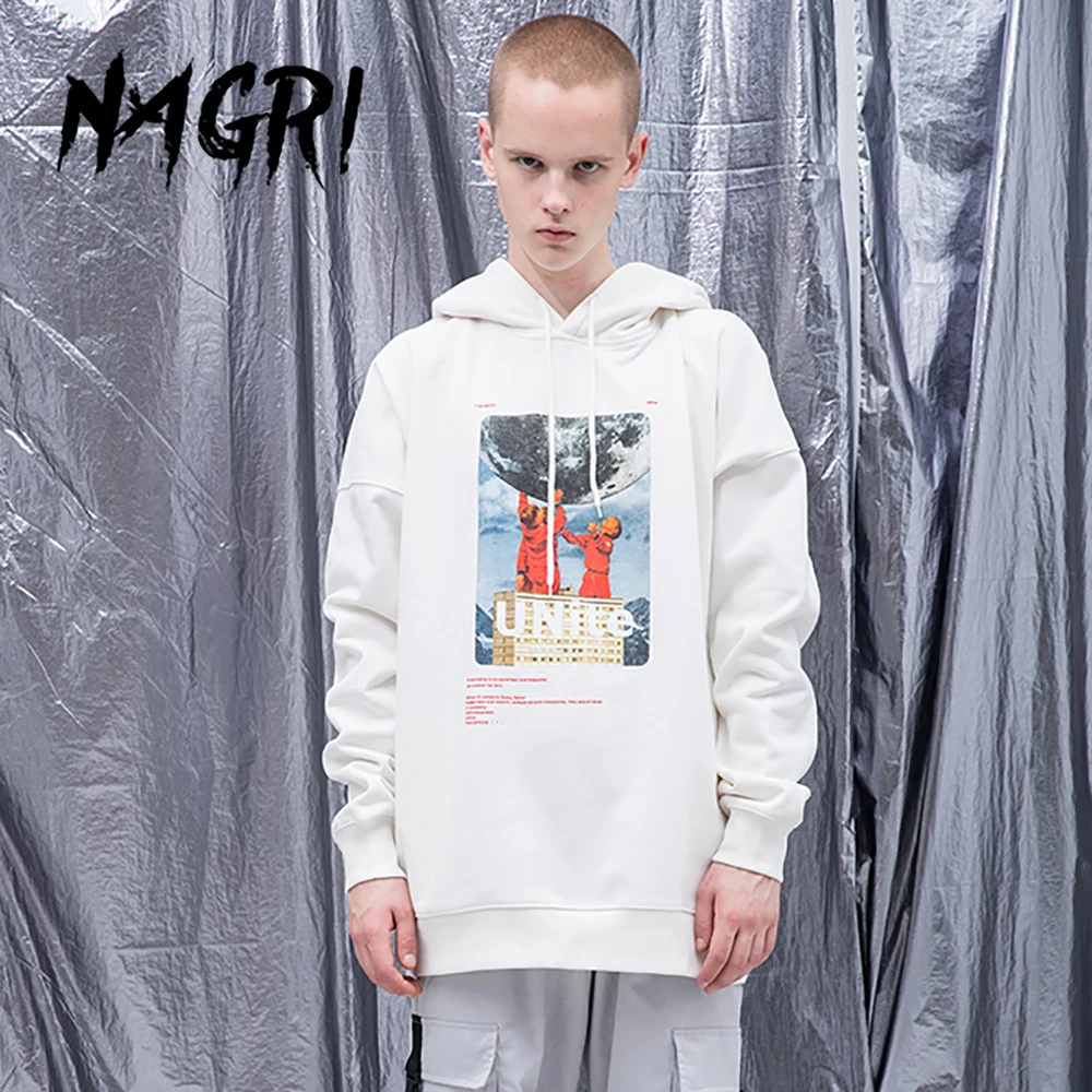 NAGRI мужская толстовка с буквенным принтом Повседневная модная Толстовка на осень