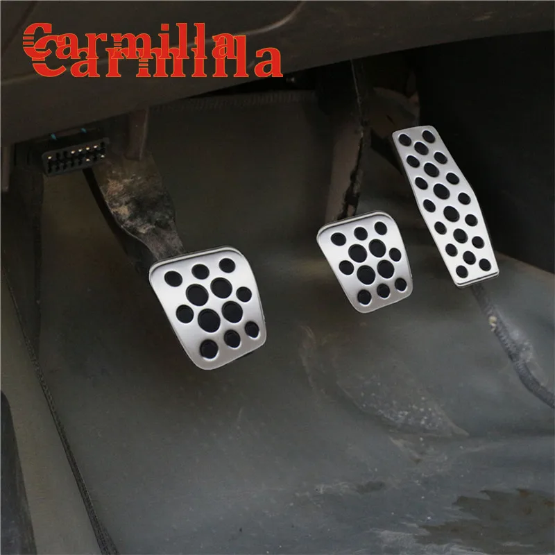 Carmilla Нержавеющая сталь ручной дроссель сцепления тормоз ножная педаль чехол для