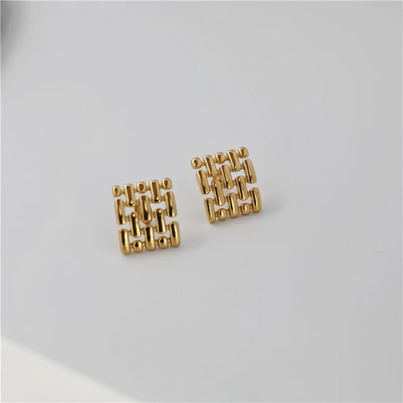 

PVD Plated Watch Strap Link Chain Stud Earring Jewelry Wholesale For Women