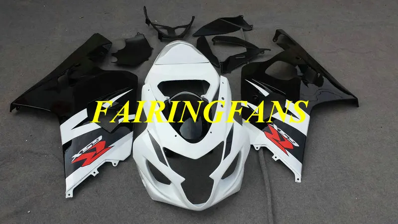 Мотоцикл обтекателя тела для GSXR600 750 K4 04 05 R 600 GSXR750 2004 2005 ABS черные белые Обтекатели Кузов+ подарки SE29