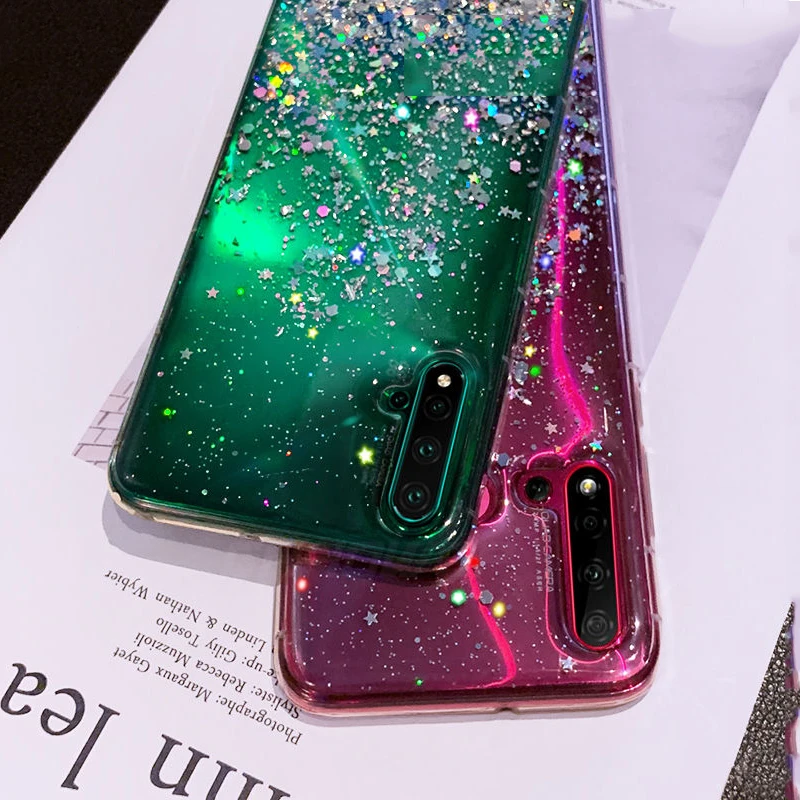 Чехол карамельных цветов с блестками для Xiaomi Redmi Note 10 10S 9T 9S 9 8T 7 8 Pro 9A 9AT 9C 8A M3 X3 NFC X2 F3