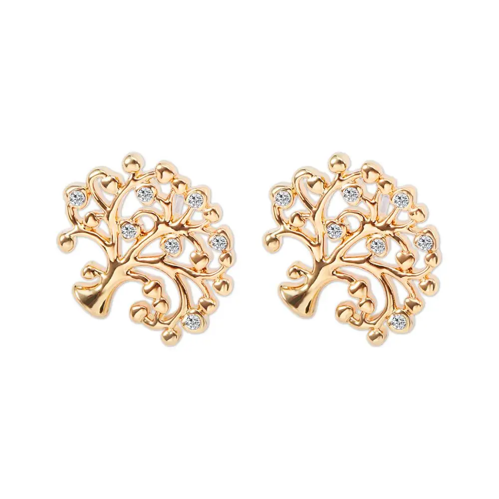 Модные серьги гвоздики с изображением дерева жизни очаровательные свадебные